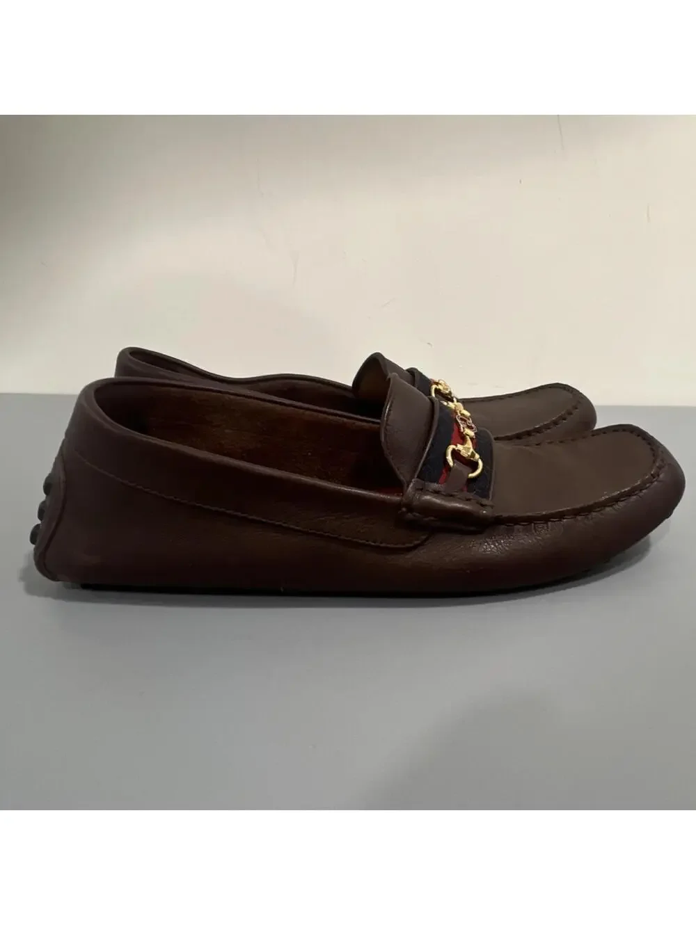Gucci Men's Brown Buckle Leather Loafer Shoes SIZE 10 $1,089 - Picture 8 of 9